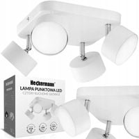 Lampa punktowa LED Heckermann 8795318A Biała 4x głowica