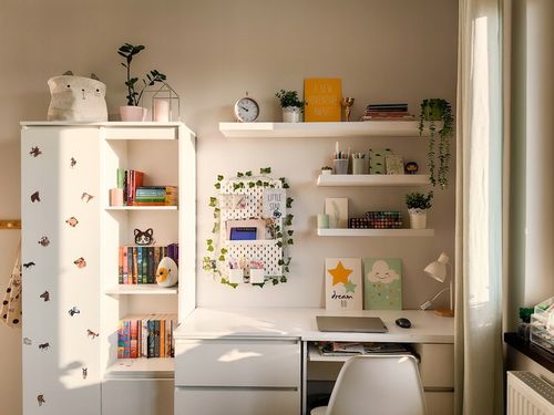 Półka ścienna samowisząca - FS - 60x23 cm - Biały na Arena.pl