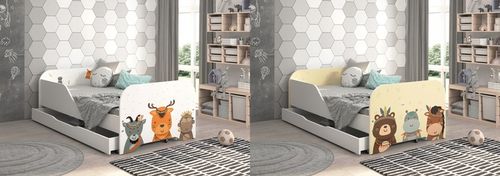 Łóżko MIKI dziecięce 140x70 + materac DUŻO wzorów! na Arena.pl