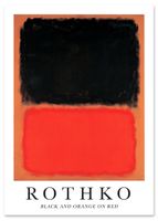 Plakat cyfrowy do wydruku rothko red black orange