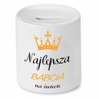 Skarbonka Dla Babci Najlepsza Babcia Na Świecie Z Nadrukiem Ze Zdjęciem
