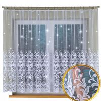 FIRANKA GOTOWA ŻAKARDOWA DO POKOJU PNĄCZA Z POŁYSKIEM 300x150 CM