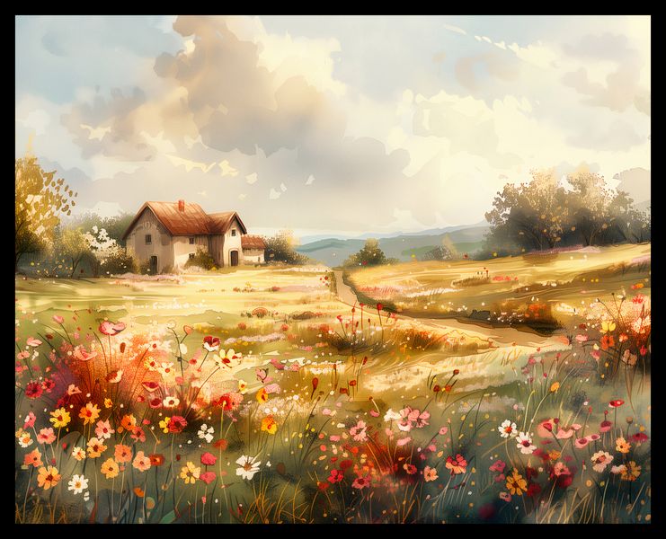 Plakat 50x40cm Sielski Domek zdjęcie 2