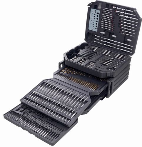 komplet otwornic, dłut, bitów - 300el. kd998 na Arena.pl