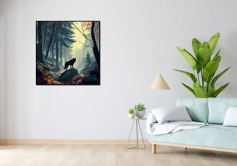 Plakat 90x90cm Leśne Echa zdjęcie 4