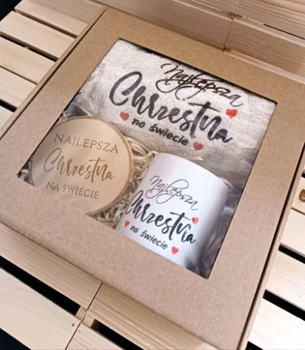 PREZENT dla od matki chrzestnej chrzest ręcznik na Arena.pl