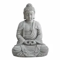 FIGURKA BUDDA OGRODOWA POSĄG BUDDA DEKORACJA GLINA DO OGRODU 52 cm DUŻY