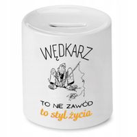 Skarbonka Dla Wędkarza To Styl Życia Prezent Z Nadrukiem Ze Zdjęciem