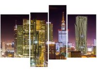 130CM 85 OBRAZ 4 ELEM DOM KULTURY NOCĄ ŚCIENNY