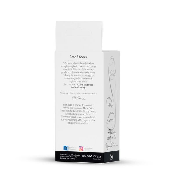 Plug-Jewellery Dark Silver Butt Plug- Clear zdjęcie 9