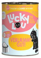 Zdrowa karma dla kota bez zbóż, cukru, GMO Lucky Lou DRÓB i JAGNIĘCINA 400g