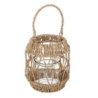 LAMPION RATTANOWY na taras balkon, z uchwytem 18cm