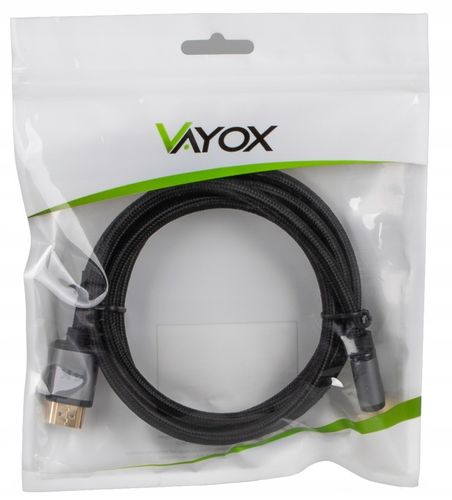 KABEL PRZEWÓD HDMI 2.0 HIGH SPEED 48bit TV PC PRO 3D 4K FHD/144Hz VAYOX 10m na Arena.pl