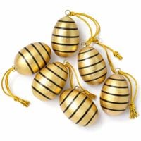 dekoracja drewniana do powieszenia jajko 6 szt. wielkanocne na wielkanoc