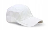 Czapka z Daszkiem Męska Biała Lekka Baseballówka Szybkoschnąca z Poliestru
