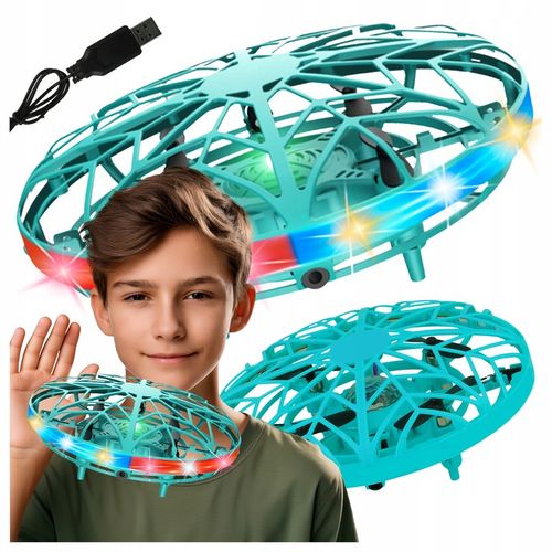 LATAJĄCY mini DRON UFO Dysk Kula Sterowany Ręką Dłonią ŚWIECĄCY LED IR na Arena.pl