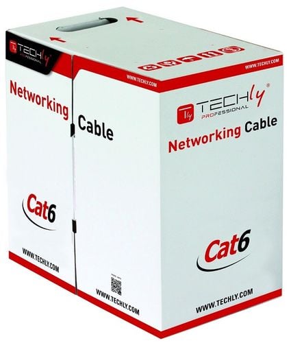 TECHLY SKRĘTKA U/UTP CAT6 DRUT 305M BOX 100% MIEDŹ SZARA 305540 na Arena.pl