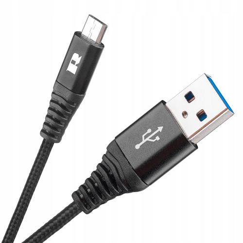 KABEL USB - USB MICRO 1M CZARNY - SS43792-USB na Arena.pl