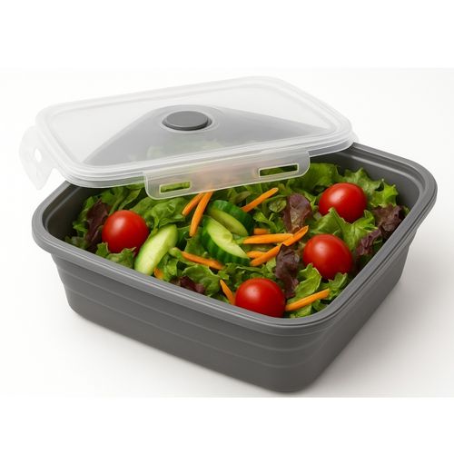 zestaw 4 silikonowych składanych pojemników na żywność pokrywami 3345 na Arena.pl