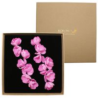 Różowe długie kolczyki KWIATY letnie candy SREBRO KOKONET 6-0029