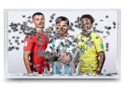 Akwarium - Ramka wodna 3D - Messi, Ronaldo, Neymar na Arena.pl