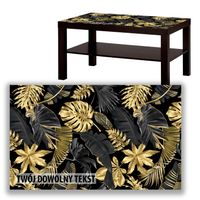 BLAT SZKLANY IKEA LACK Złote liście 90x55cm 051a