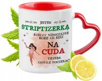 Dla Striptizerki Czerwony Z Uszkiem W Kształcie Serca Na Prezent Znadrukiem