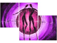 OBRAZ DANCING LOVE ABSTRAKCJA KOCHANKOWIE 3 KOLORY