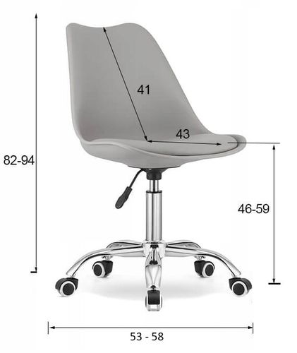 Krzesło obrotowe PRINT - szare na Arena.pl