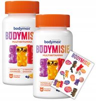 2x BODYMAX BODYMISIE żelki ODPORNOSĆ witaminy DLA DZIECI owocowe 60 szt.