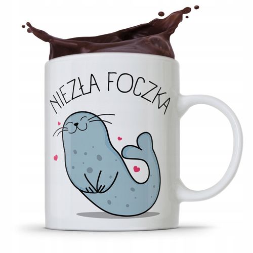 Kubek Prezent Śmieszny Zabawny Niezła Foczka Z Nadrukiem Ze Zdjęciem na Arena.pl