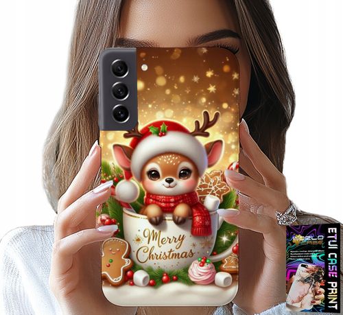 ETUI DO SAMSUNG GALAXY S21 - RENIFEREK SŁODKI RENIFER ŚWIĄTECZNE WZÓR na Arena.pl