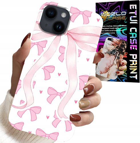 ETUI DO IPHONE 14 PLUS - RÓŻOWE WSTAZKI WSTĄZKA MODNE WZORY CASE na Arena.pl