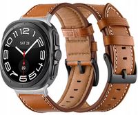 SKÓRZANY BRĄZOWY PASEK DO SAMSUNG GALAXY WATCH ULTRA 47MM