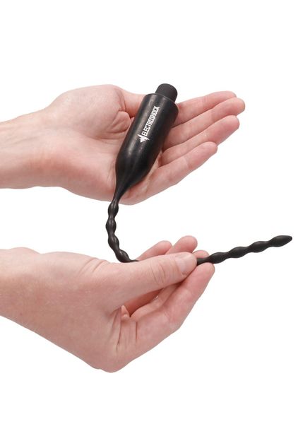 E-Stimulation Vibrating Urethral Sounding Plug - Black zdjęcie 13