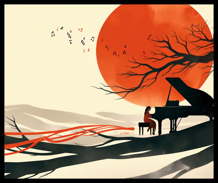 Plakat 60x50cm Pianistka zdjęcie 2