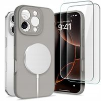 2 x MIĘKKIE SILIKONOWE ETUI CASE MAGSAFE DO IPHONE 16 PRO MAX + 2-PAK SZKŁO