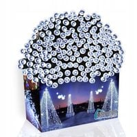MOCNE LAMPKI CHOINKOWE 500 LED ZEWNĘTRZNE OZDOBY ŚWIĄTECZNE BIAŁY ZIMNY 35m
