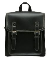 PLECAK DAMSKI SKÓRZANY TORNISTER TORBA VINTAGE 2W1 CZARNY