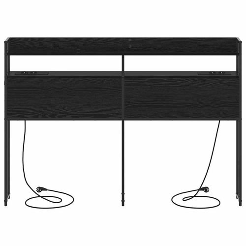 Zagłówek z półką Czarny dąb 120 cm Materiał drewnopochodny na Arena.pl