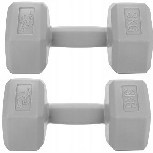 Zestaw Hantli Hantle Bitumiczne Ciężarki do Ćwiczeń Fitness Siłownia 2x 3kg na Arena.pl