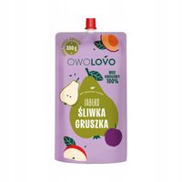 Owolovo Mus owocowy 100 % jabłko śliwka gruszka 300 g
