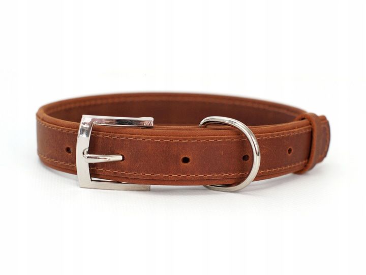 Obroża dla psa z identyfikatorem Cognac rozmiar M zdjęcie 2