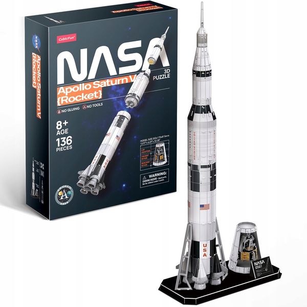 cubic fun puzzle 3d nasa apollo saturn v rocket zdjęcie 5