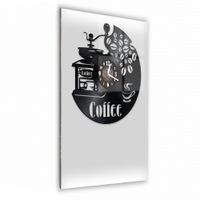 Zegar Ścienny z płyty winylowej na lustrze JEDZENIE  19 wzorów 29x59cm