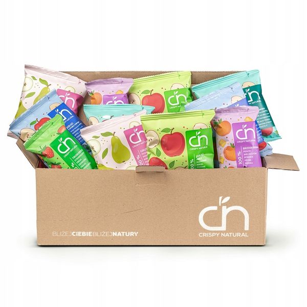 12x Suszone Owoce ZESTAW OWOCOWY MIX Chipsy Drugie Śniadanie Crispy Natural zdjęcie 1