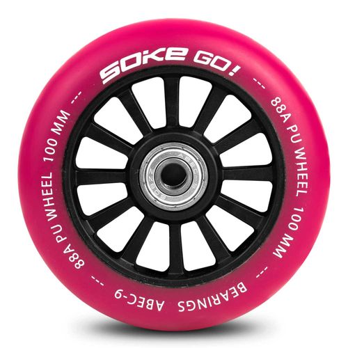 Kółka do hulajnogi 100 mm rubinowe 2 szt na Arena.pl