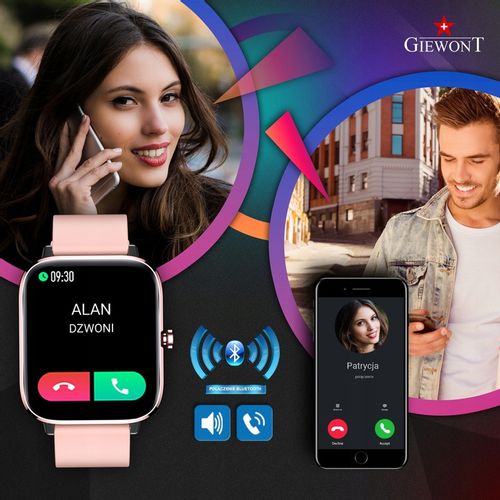 SMARTWATCH GIEWONT GW230-1 Dynamic SmartCall ROZMOWY SMS SPORT ALERT KROKI na Arena.pl