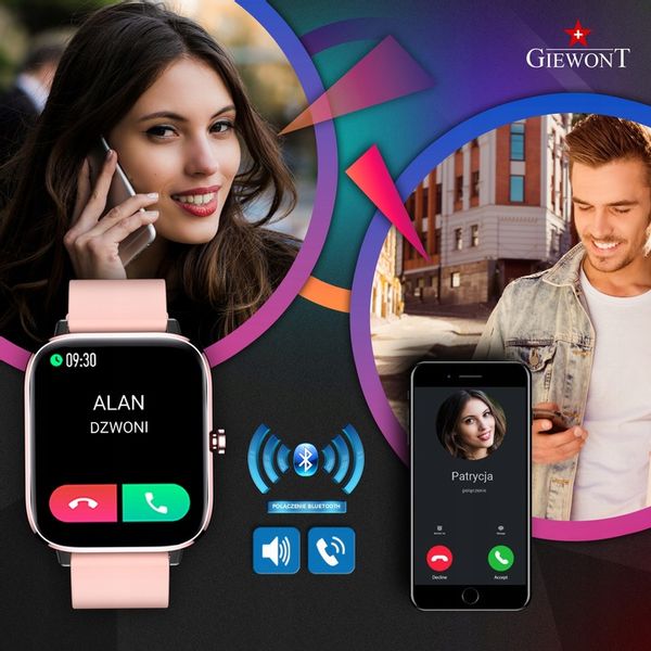 SMARTWATCH GIEWONT GW230-1 Dynamic SmartCall ROZMOWY SMS SPORT ALERT KROKI zdjęcie 9