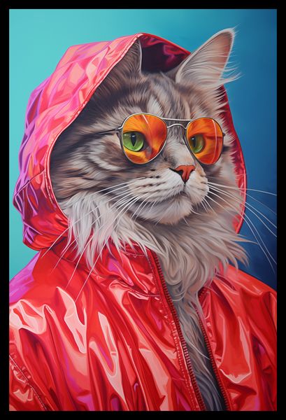 Plakat 30x45cm Kot w Stylu zdjęcie 2